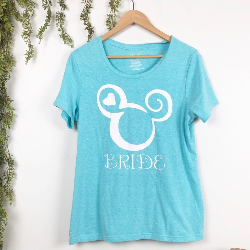 🔥Disney Bride | Blue Mickey Head Bride Tee